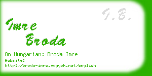 imre broda business card